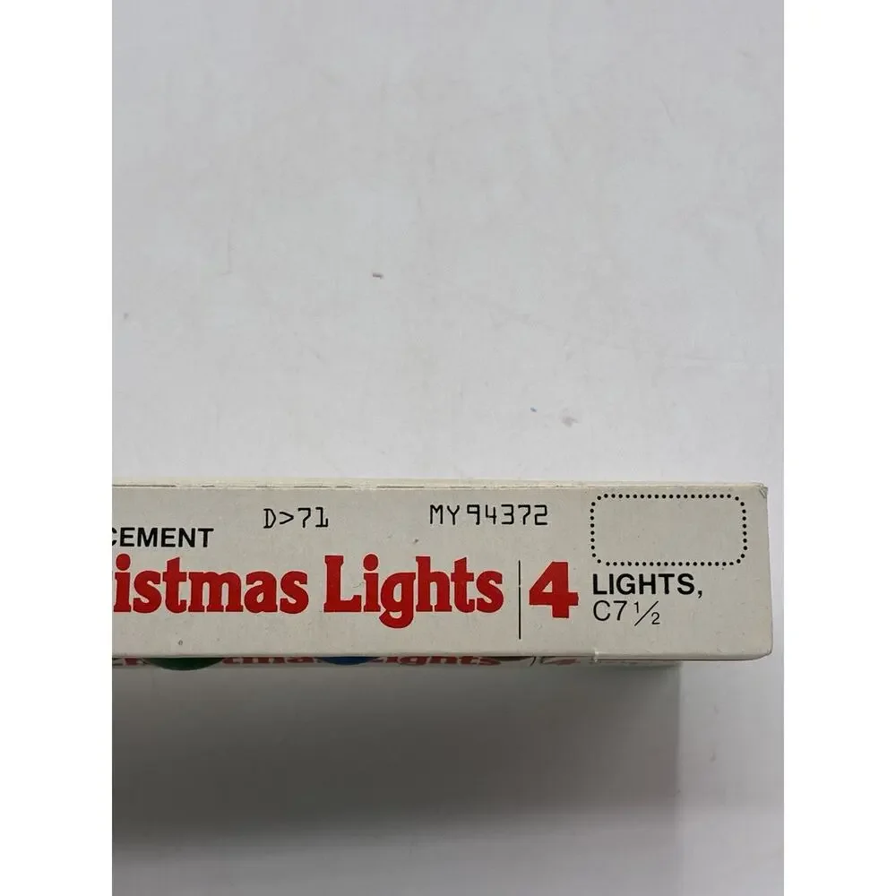 Vintage Sears Cool Replacement Christmas Lights 4 Bulbs NOS
